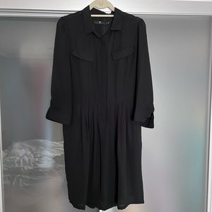Beautiful black shirt dress - go from work to a night out!
